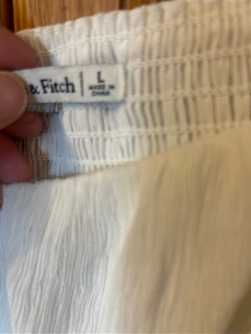 Abercrombie & Fitch Cream Puff-Sleeve Square-Neck Crop Top - Picture 4 of 4